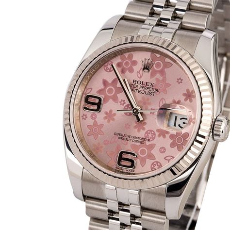 rolex rosa zifferblatt mit blumen|Uhrmacherkunst – Zifferblätter .